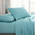 thumbnail image 1 of American Home Collection Brushed Microfiber Sheet Set, Deep Pocket Extra Soft Sheets & Pillowcases Set, 4 Pieces, Queen, Aqua, 1 of 7