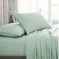 thumbnail image 1 of American Home Collection Brushed Microfiber Sheet Set, Deep Pocket Extra Soft Sheets & Pillowcases Set, 4 Pieces, Queen, Mint, 1 of 7