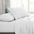 thumbnail image 1 of American Home Collection Brushed Microfiber Sheet Set, Deep Pocket Extra Soft Sheets & Pillowcases Set, 4 Pieces, Queen, White, 1 of 7