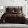 thumbnail image 1 of American Home Collection Comforter Set - Extra Soft Microfiber - 2 Piece Comforter and Pillow Sham Set - Twin/Twin XL, Brown, 1 of 8