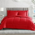thumbnail image 1 of American Home Collection Comforter Set - Extra Soft Microfiber - 3 Piece Comforter and Pillow Shams Set - Full/Queen, Red, 1 of 8