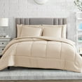 thumbnail image 1 of American Home Collection Comforter Set - Extra Soft Microfiber - 3 Piece Comforter and Pillow Shams Set - King/Cal-King, Ivory, 1 of 8
