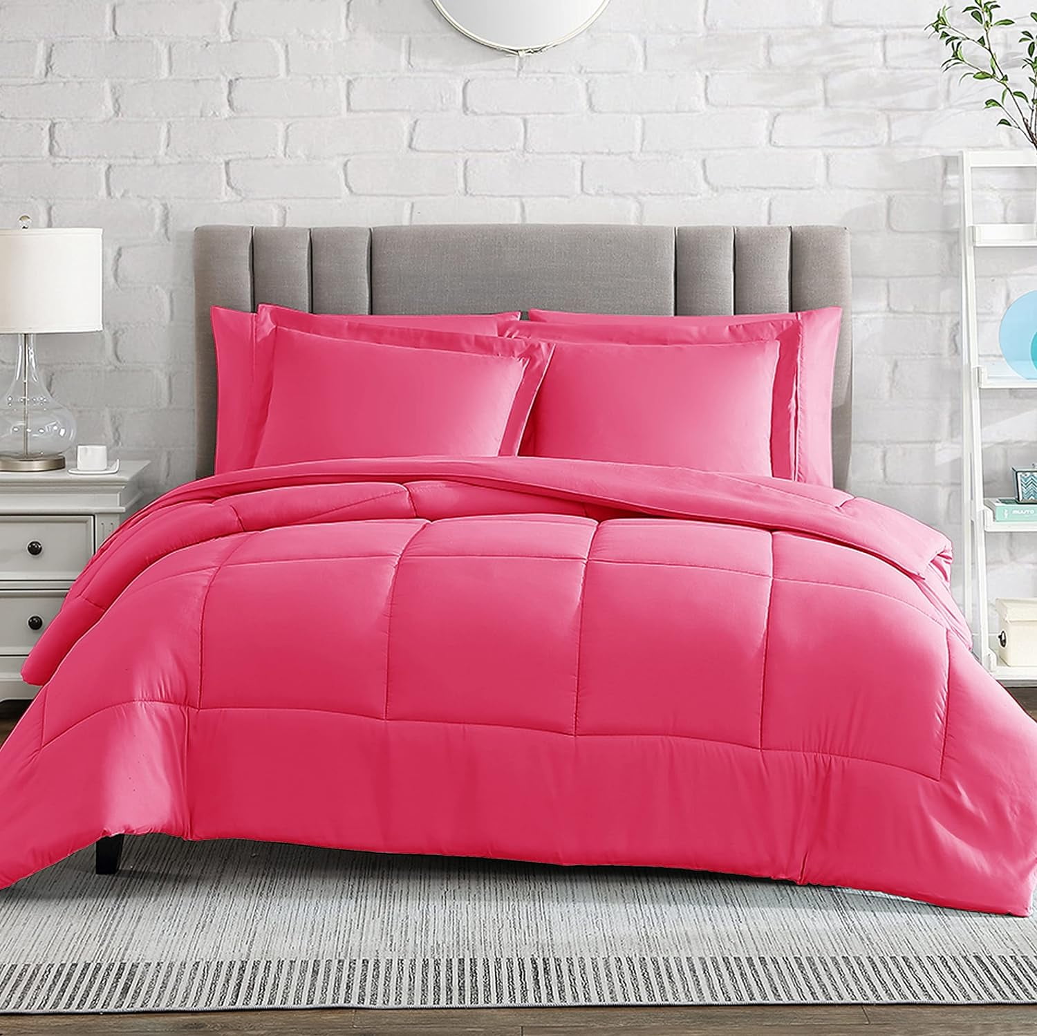 King Pink Down Alternative Microfiber Comforter Set