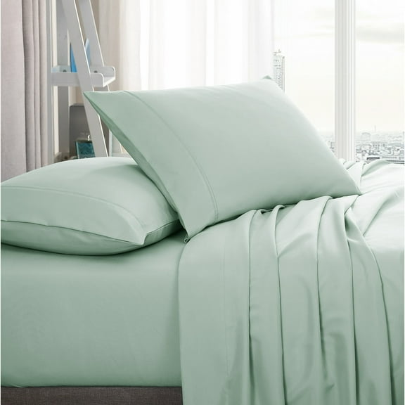 American Home Collection Ultra Soft 3-Piece Sheet Set, Twin XL, Mint, Plain Weave