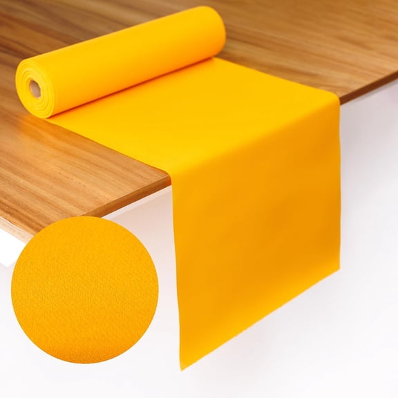 American Homestead Paper Table Runner Roll - 78 ft. Disposable Linen-Like Table Cover Roll - 20 Perforated Table Runners (16" x 48") for Parties, Weddings, and Events -Orange