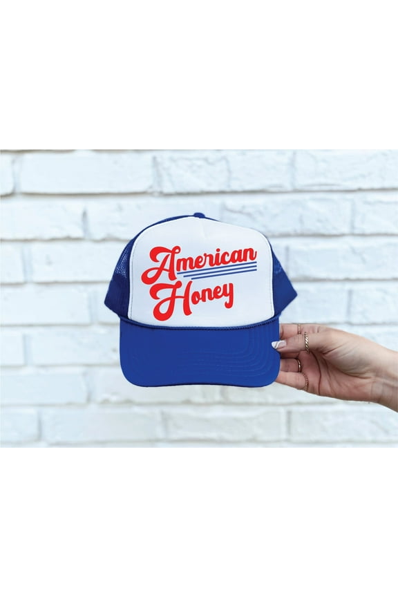 American Honey Blue & White Trucker Hat