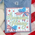 thumbnail image 1 of American Honey Coquette T-shirt, Preppy 4th of July Shirt, Girly Memorial Day Shirt, Vintage USA Shirt, Independence Day Shirt, Land of the Free TH210596, 1 of 5