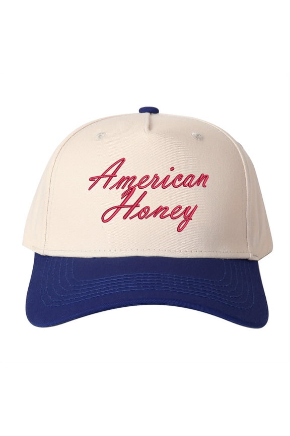 American Honey Embroidered Patchwork Trucker Cap | Adjustable Unisex Snapback, Americana Essential