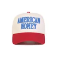 thumbnail image 1 of American Honey Embroidered Trucker Hat, Adjustable Snapback Baseball Cap for Women and Men, Stylish Vintage Inspired Statement Hat for Casual Outfits, Concerts and Everyday Fashion, 1 of 5