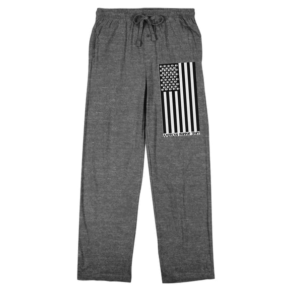 American Horror Story American Flag Men's Gray Heather Sleep Pajama Pants-Small