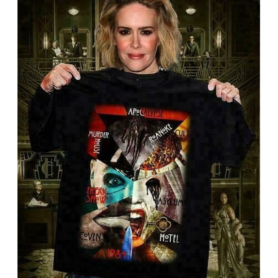 American Horror Story Mashup Poster Halloween Black T Shirt S-3XL