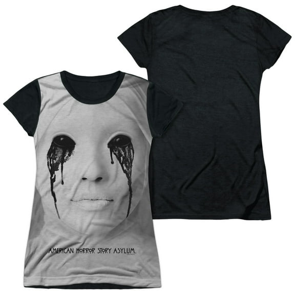 American Horror Story - Nun - Juniors Teen Girls Black Back Sleeve Shirt - X-Large