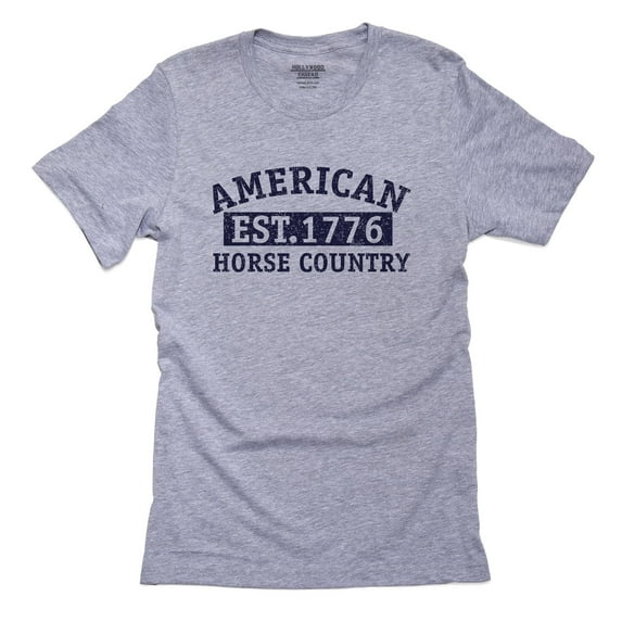 American Horse Country - Est. 1776 Equestrian Vintage Men's Grey T-Shirt