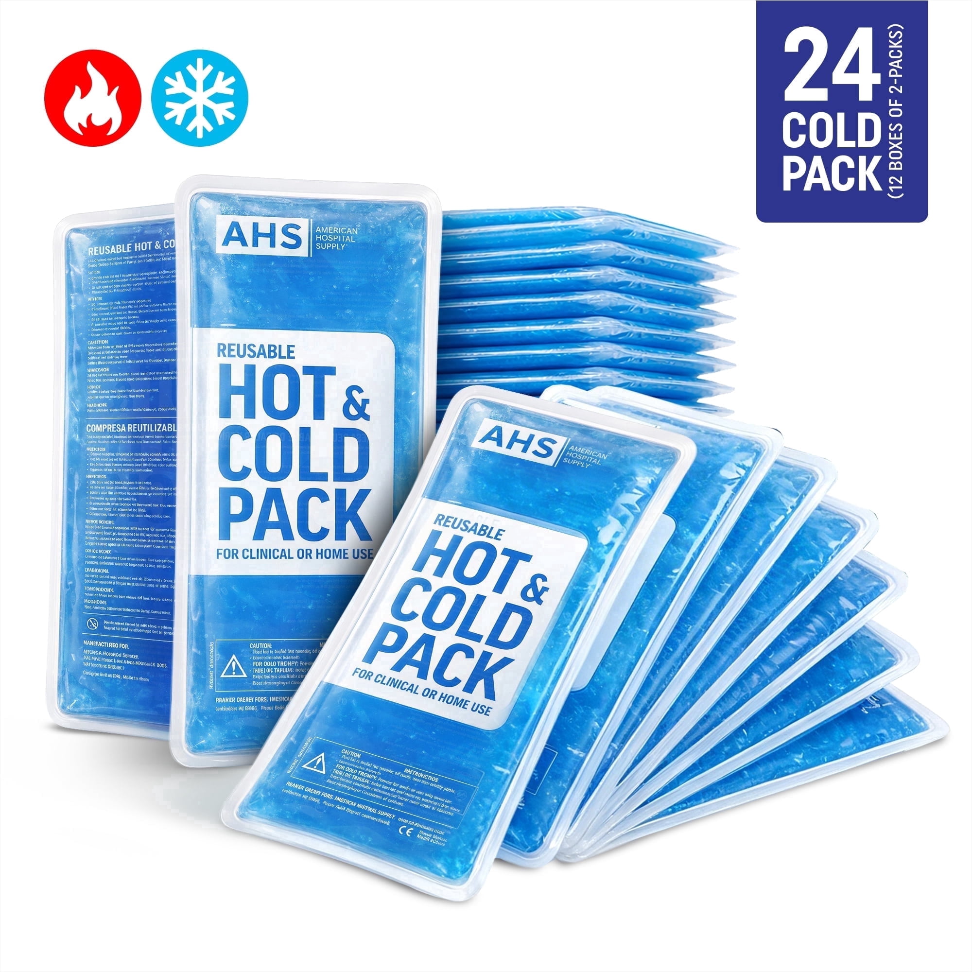 American Hospital Supply | Reusable Hot and Cold Pack | Case of 12 Pairs (24 Each)