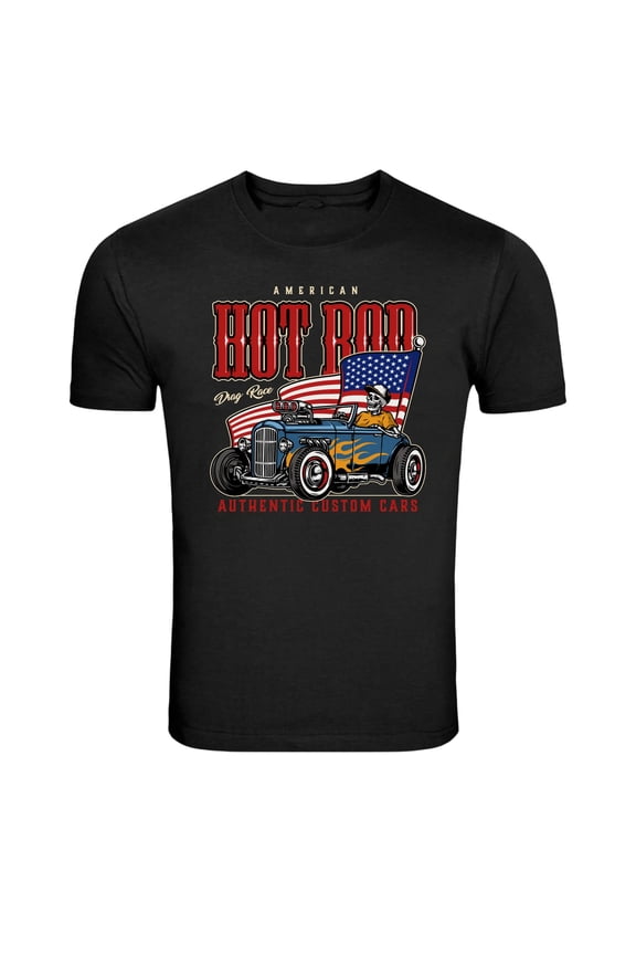 American Hot Rod Fast And Loud Engine Graphic T-Shirt