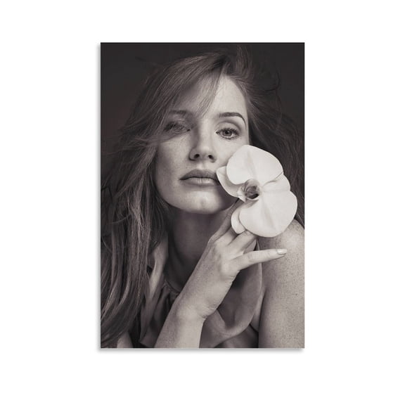 American Hottest Actresses Jessica Chastain Retro Sexy Poster Poster Decorative Painting Canvas Wall Art Living Room Posters Bedroom Painting 12x18inch(30x45cm)