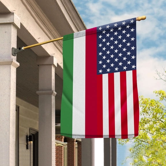 American Hungary Flag Hungarian Friendship U.S.A Memorial Day Patriotic For Garden Flag, Double-Sided Decorative Outdoor Flag, Polyester Yard Flag 12 x 18 in