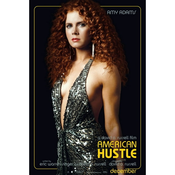 American Hustle Poster Metal Sign 8inx 12in Metal Art Print 8x12 Multi-Color Square Adults Z Posters