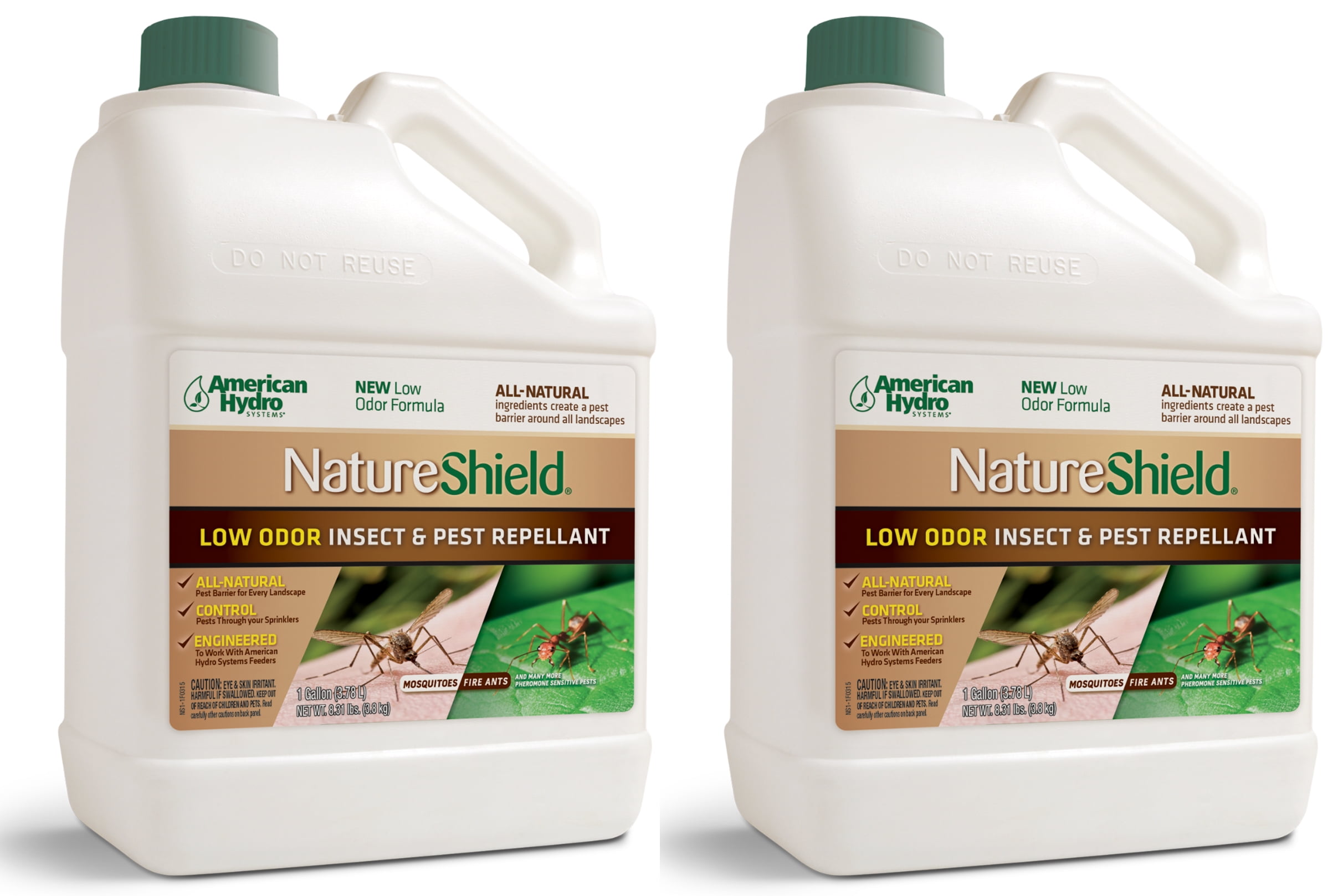 American Hydro Systems NS2 NatureShield Low Odor Insect and Pest Repellant,  64oz, 2 Pack 