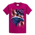 thumbnail image 1 of American Icon Eagle in Front of Flag Short Sleeve T-shirt-Fuschia-Medium, 1 of 4