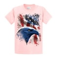 thumbnail image 1 of American Icon Eagle in Front of Flag Short Sleeve T-shirt-lightpink-XXXL, 1 of 4