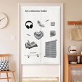 American Illustration Linen Door Curtains Bedroom Bathroom Kitchen ...