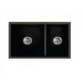 thumbnail image 1 of American Imaginations AI-34463 27 in. Granite Composite Kitchen Sink with 2 Bowl, Black, 1 of 1
