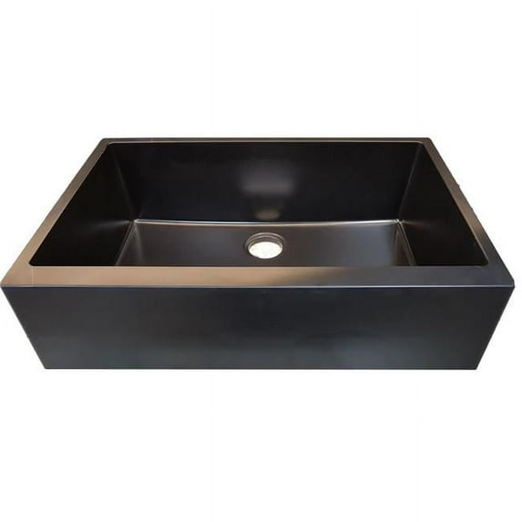 American Imaginations AI-34523 30 in. Granite Composite Kitchen Sink with 1 Bowl, Black
