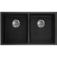 thumbnail image 1 of American Imaginations AI-34537 30 in. Granite Composite Kitchen Sink with 2 Bowl, Black, 1 of 1