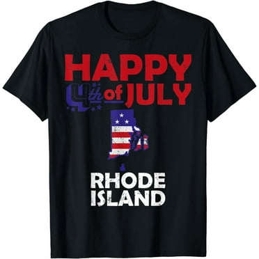 American Independence Day 4th July Veteran Rhode Island T-Shirt
