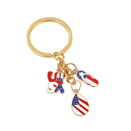 American Independence Day Commemorative Keychain Gift Women's Bag Decorative Pendant Car Keychain