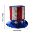 thumbnail image 1 of American Independence Day Flag Carnival Party Hat, Uncle Sam's Top Hat with Sequins, Adds Sparkle and Fun to Festival Celebrations and Patriotic Events, 1 of 6