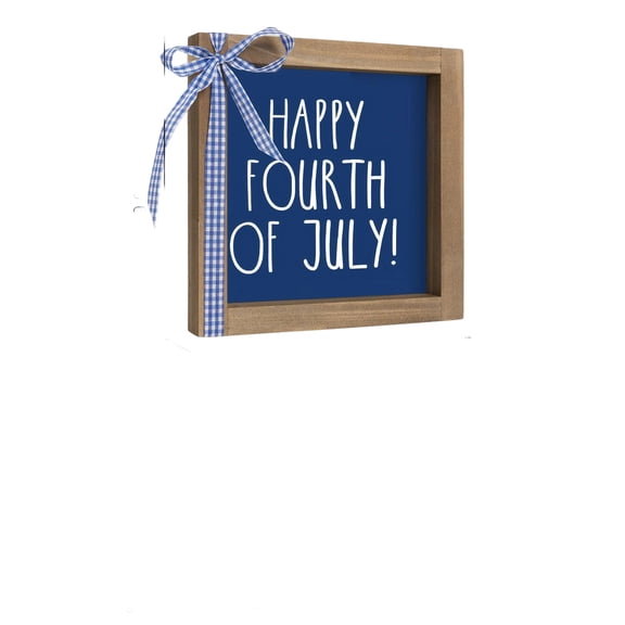 American Independence Day Photo Frame, Small Patriotic Decorative Picture Frame for Home Office Holiday Display, USA Flag Theme
