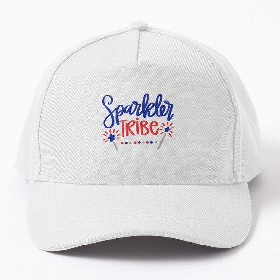 American Independence Sparkler Tribe Baseball Hat, Fourth of July Celebration Design Cap