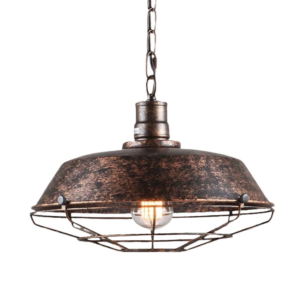 American Industrial Style Pendant Light Fixture, Vintage Farmhouse Metal Iron Hanging Lamp, Retro Pendant Lighting for Over Kitchen Island Sink Dining Room Table Bar Counter Entrance