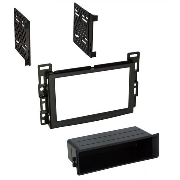 American International GMK351 Dash Installation Kit for 20042012 GM Vehicles Single ISO w/ Pocket or Double DIN Stereo Mount Kit w/ Trim & Brackets