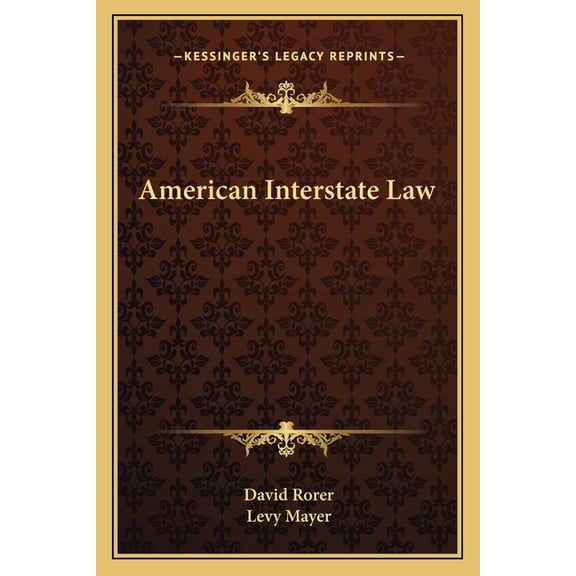 American Interstate Law (Paperback)