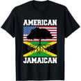 thumbnail image 1 of American Jamaican Heritage Roots Flag T-Shirt Retro Patriotic Men Women Culture Graphic Tee, 1 of 6