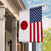 USA Japan Friendship Memorial Day Patriotic Japanese House Flag, Double-Sided Outdoor Yard Decor 29.5 x 39.5 Inch
