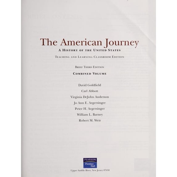 Pre-Owned American Journey, Combined Volume, 3rd 9780131920361 Used