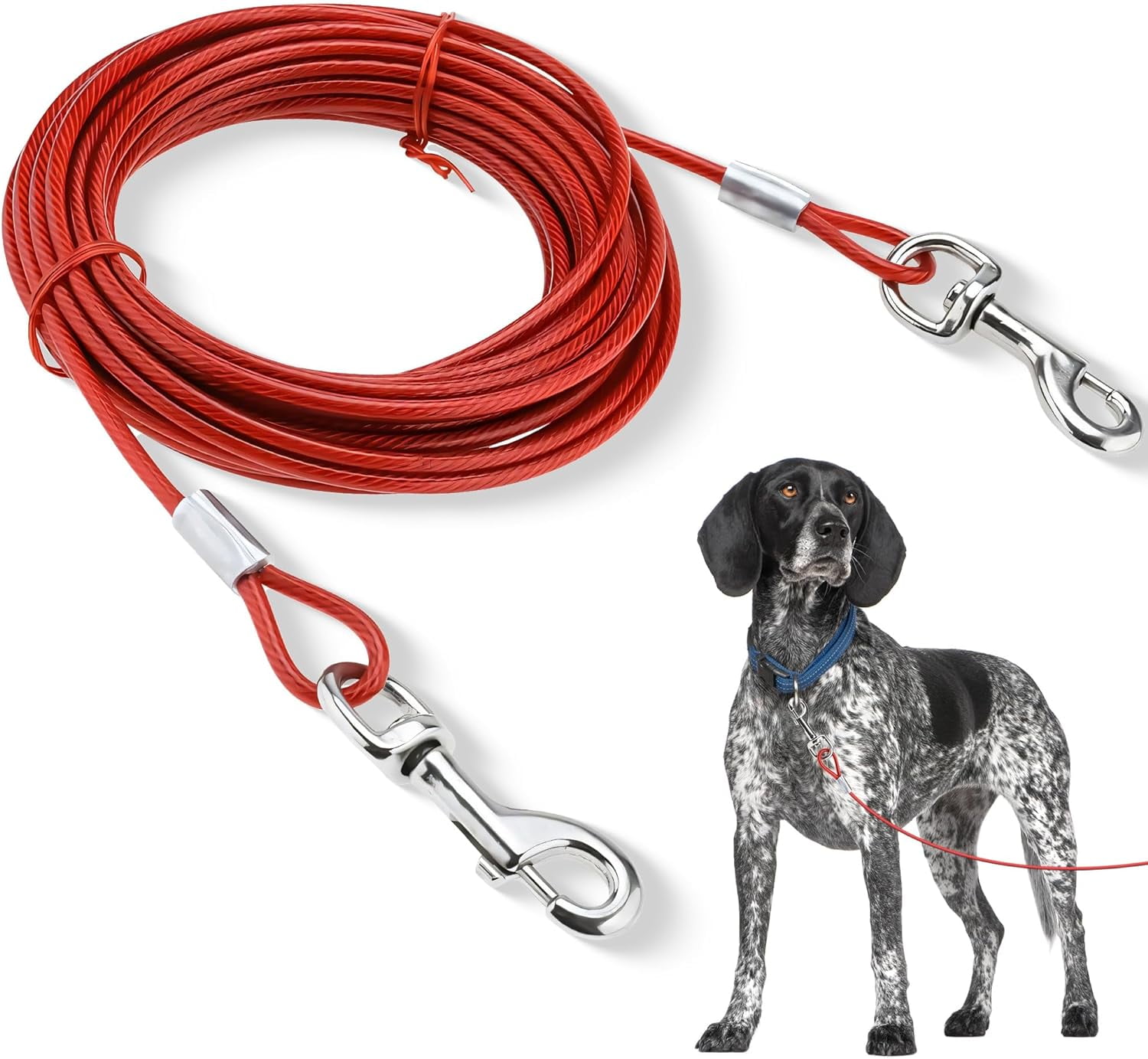 American Kennel Club AKC Heavy Duty Steel Tie-Out Cable for Dogs