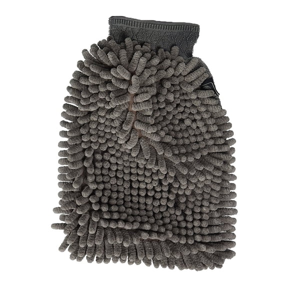 American Kennel Club Dri-Tail Ultra Absorbent Microfiber Chenille Pet Mitt, Gray