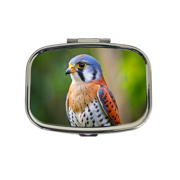 American Kestrel Raptor Bird Of Prey Small Travel Handbag Pill Box Case