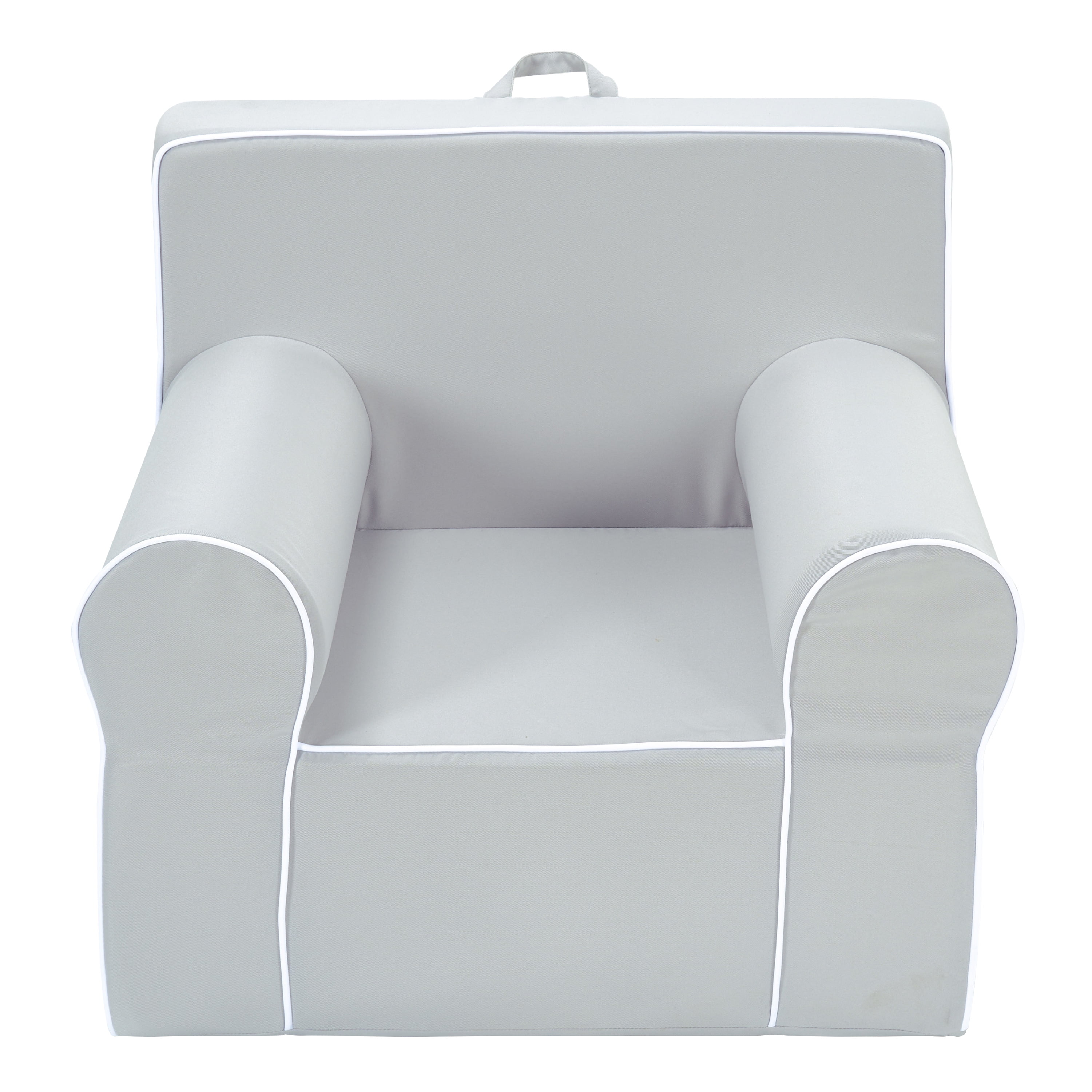 Kids Anywhere Chair®, Gray with White Piping