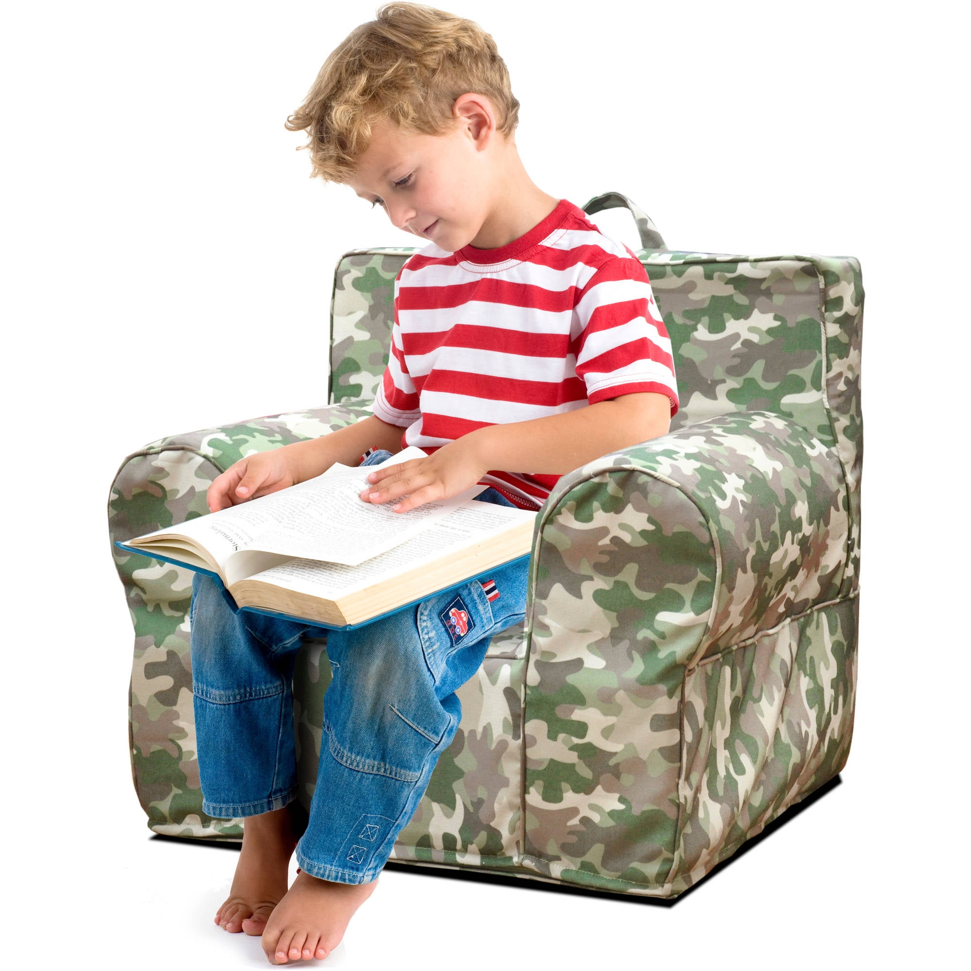 American Kids Everywhere Foam Chair, Navy, 25.25 W x 21 D x 22.5 H