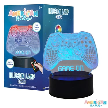 American Kids Gamer Illusion Lamp, 4.5" H x 4.5" D x 8" H