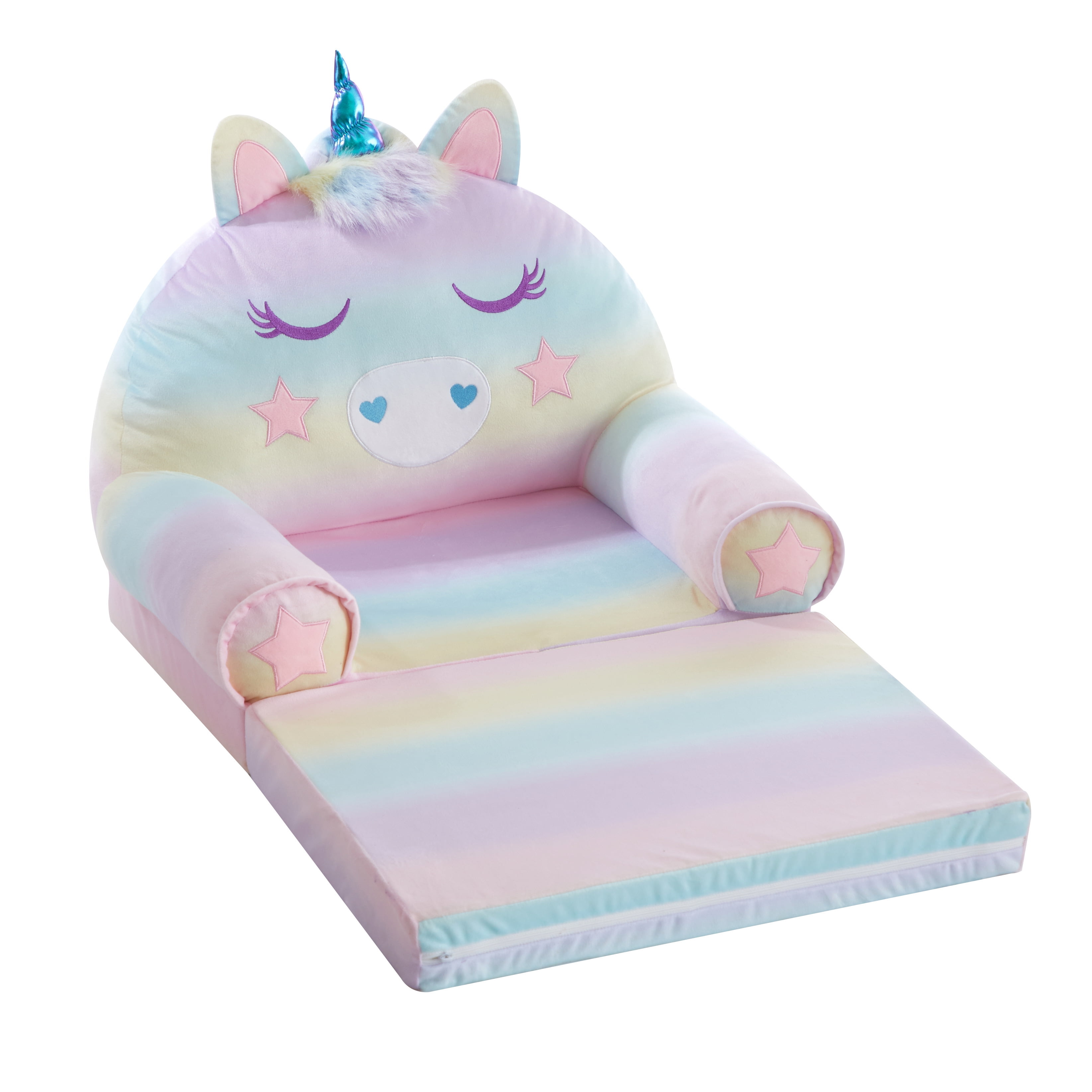 American Kids Tie Dye Unicorn 2-in-1 Flip Out Chair