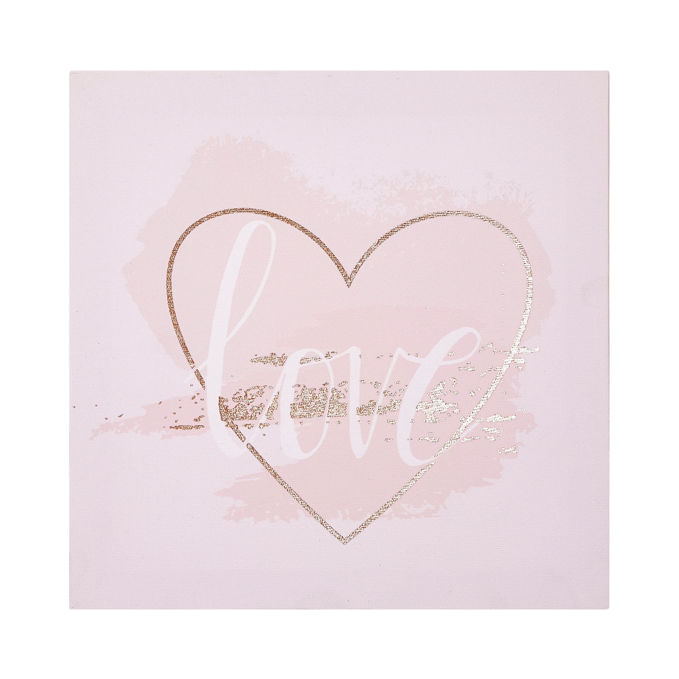 American Kids Sparkle Love Pink Canvas Wall Art for Nursery Room Décor