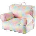 American Kids Tie Dye Mink Bean Bag Sofa Chair for Kids, 23" W x 19" D
