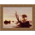 thumbnail image 1 of American Lake Scene 24x20 Gold Ornate Wood Framed Canvas Art by Cole, Thomas, 1 of 2